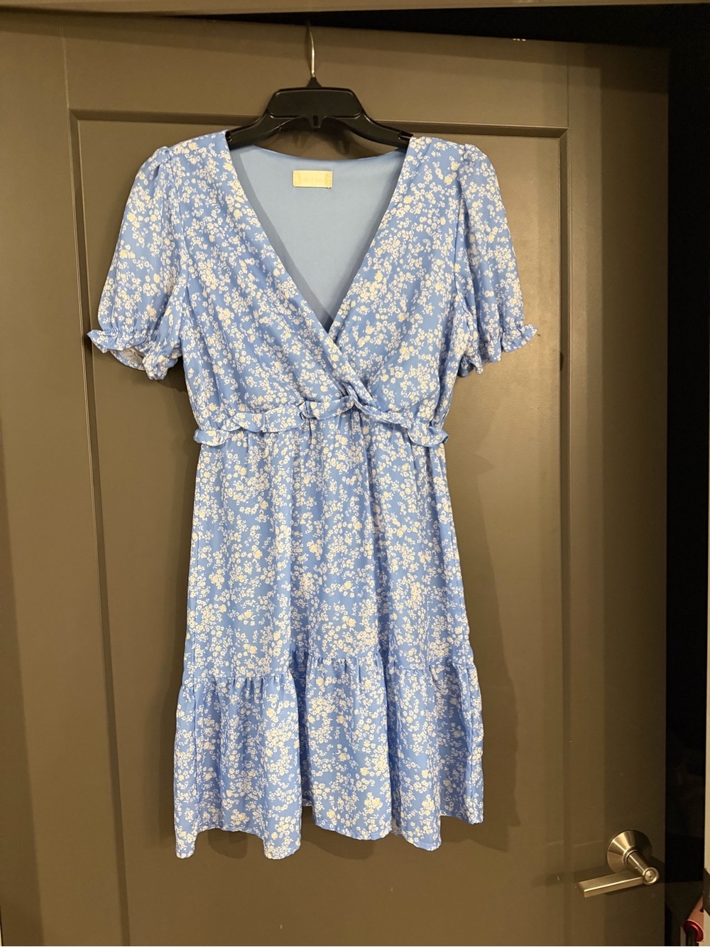 Alter’d State Blue Floral Wrap-Style Women's Dress size Small